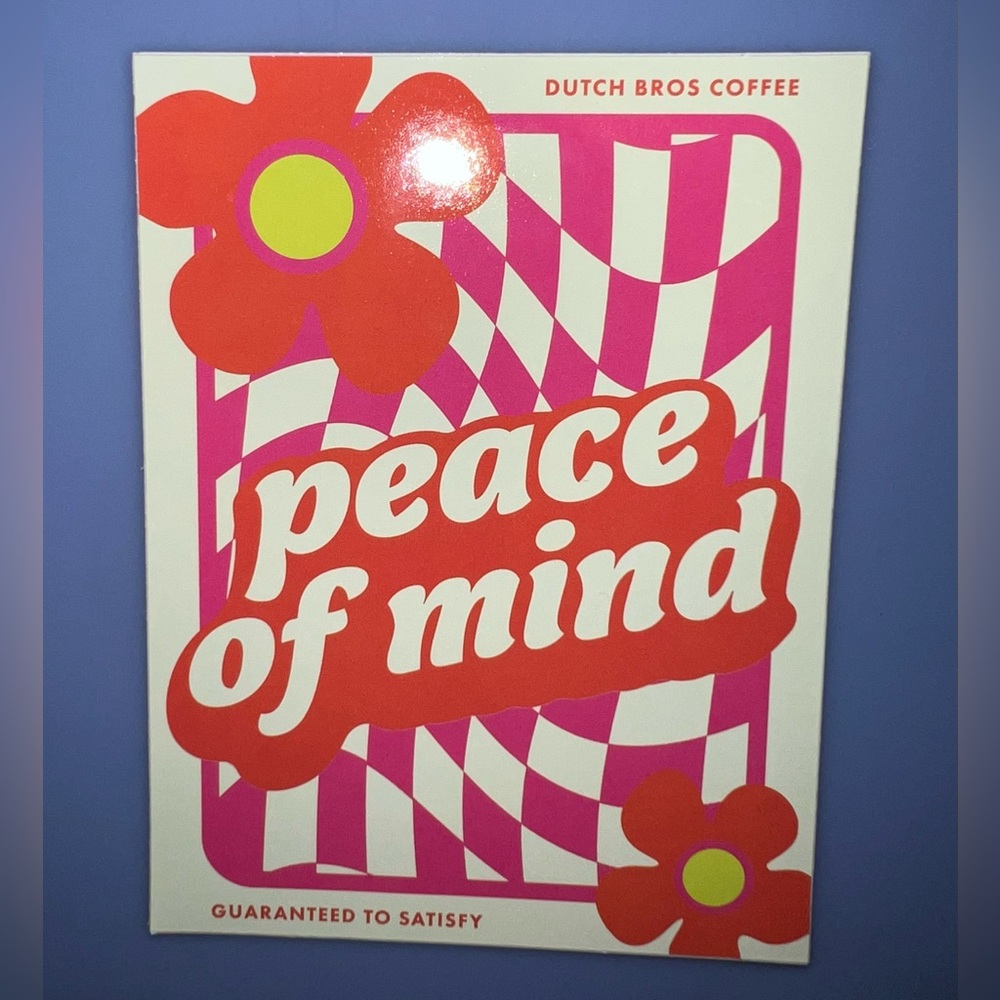 Dutch Bros Peace Of Mind Sticker